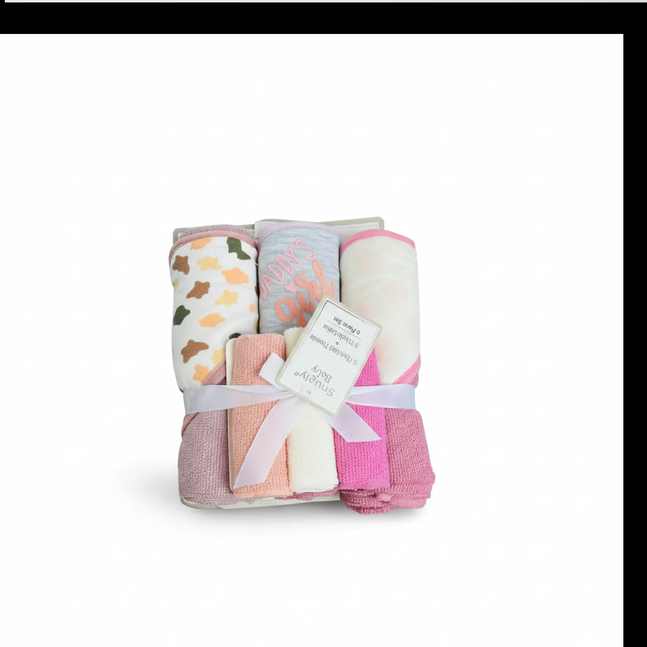 3-in-1 Hooded Baby Towel with 3pcs Wash Cloths — Bath — Chikaro