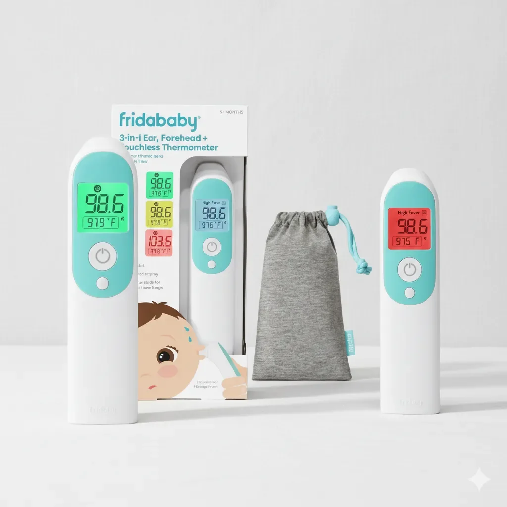Frida Baby 3-in-1 Infrared Thermometer for Ear, Forehead & Touchless – for Babies and Adults — Health — Chikaro