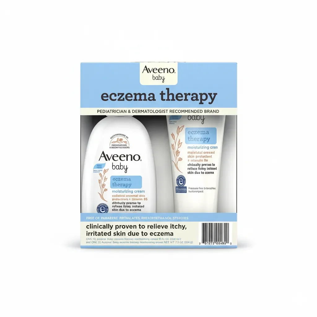 Aveeno Baby Eczema Therapy Lotion Set – 2 Pack Soothing Relief Moisturizing Lotion for Eczema-Prone & Sensitive Skin — Bath — Chikaro