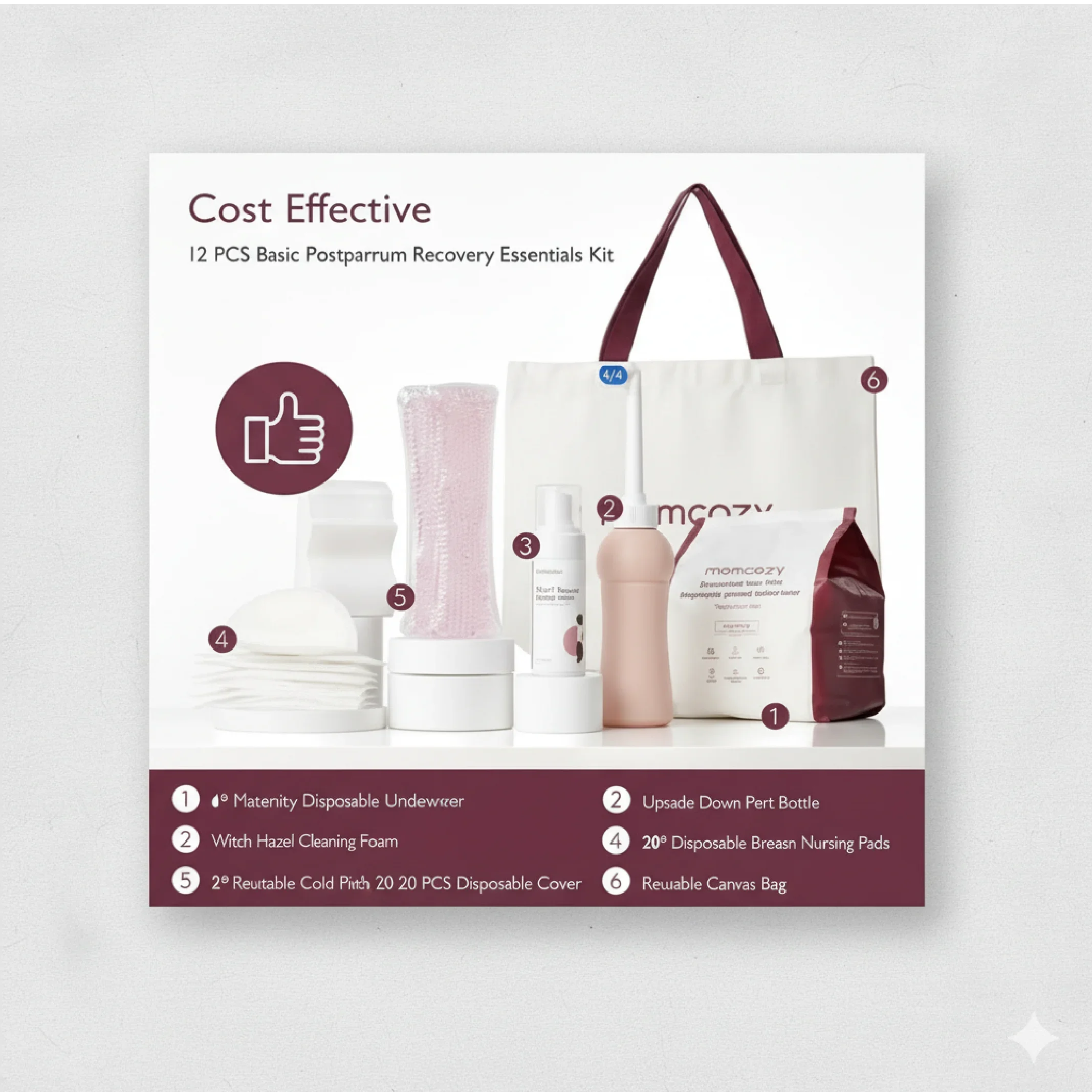 Momcozy Postpartum Recovery Essentials Kit – Labour & Delivery Mom Care Kit for Moms — Pregnancy — Chikaro