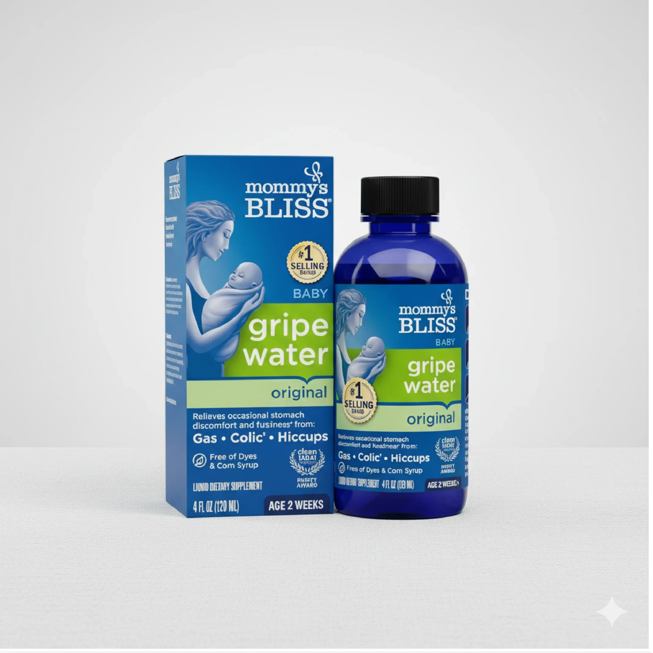 Mommy’s Bliss Original Gripe Water – Infant Gas, Colic & Hiccups Relief (120ml / 4 fl oz, 2 Weeks+) — Health — Chikaro