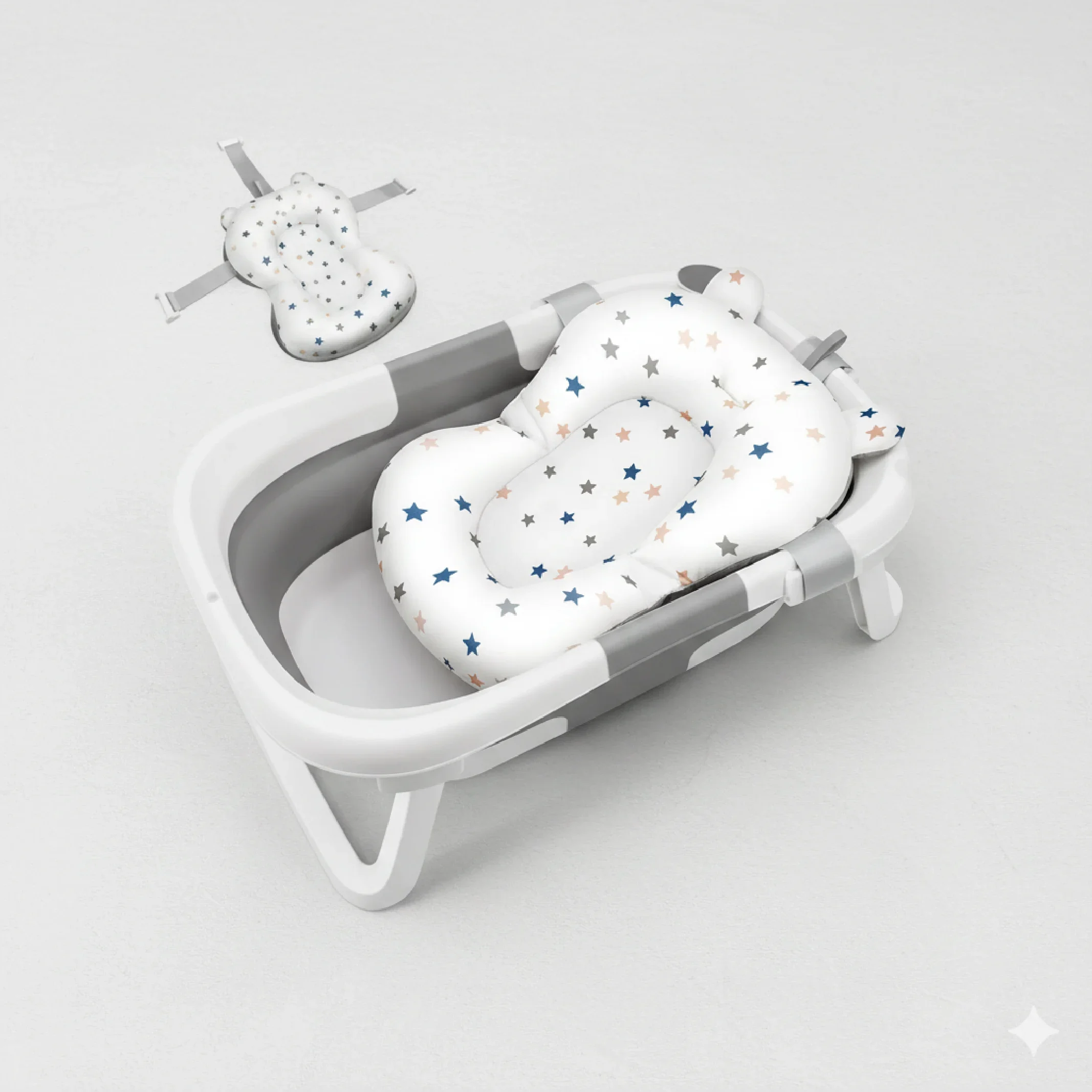 Waterproof Foam Baby Bather – Soft, Supportive &amp; Quick-Dry Bath Cushion for Babies — Bath — Chikaro