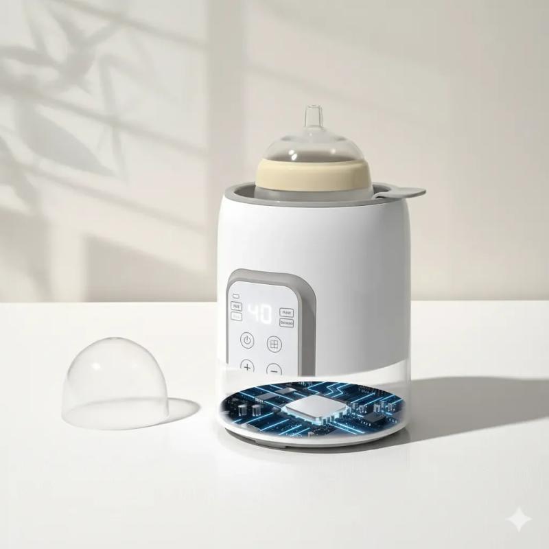 Grownsy 8-in-1 Fast Baby Bottle Warmer with Timer – Safe for Breastmilk Nutrients, Accurate Temperature Control, Defrost, Sterilizing, — Feeding — Chikaro